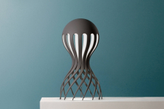Oblure Cirrata, grå-blå bordslampa